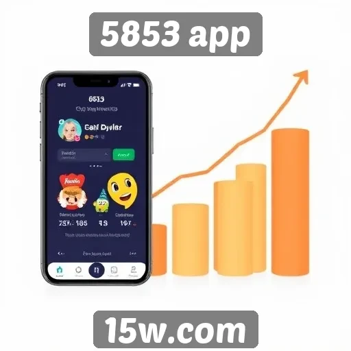 Estatísticas de usuários do 5853 app em crescimento